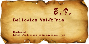 Bellovics Valéria névjegykártya